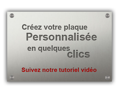 Votre plaque personnalisée en quelques clics