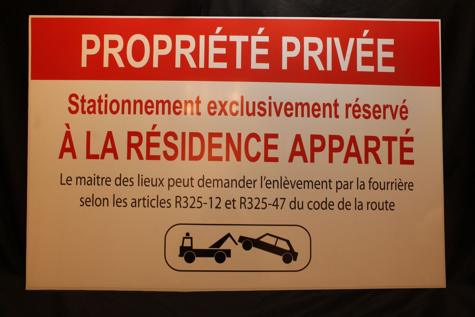 Panneau Alucobon et impression numérique propriété privée