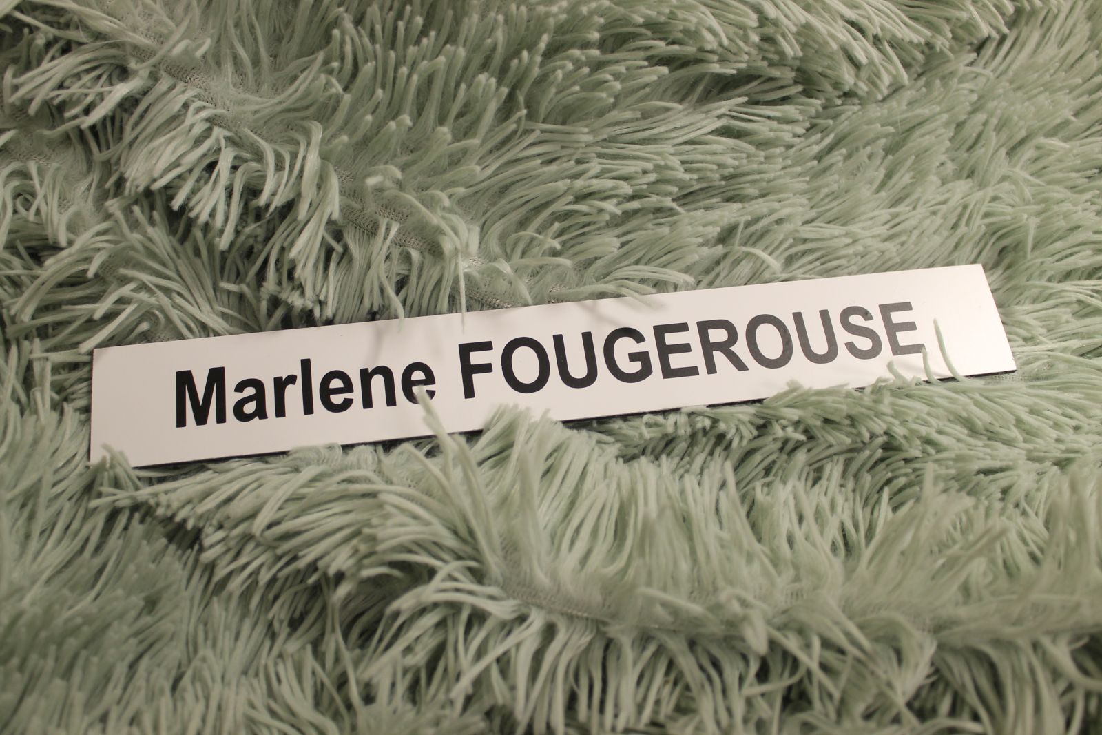 Plaque professionnelle en alucobon avec découpe vinyle noire pour une infirmière