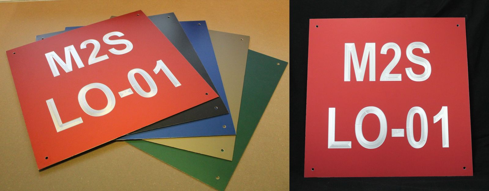 Plaques en aluminium, laquées et gravées pour Enedis