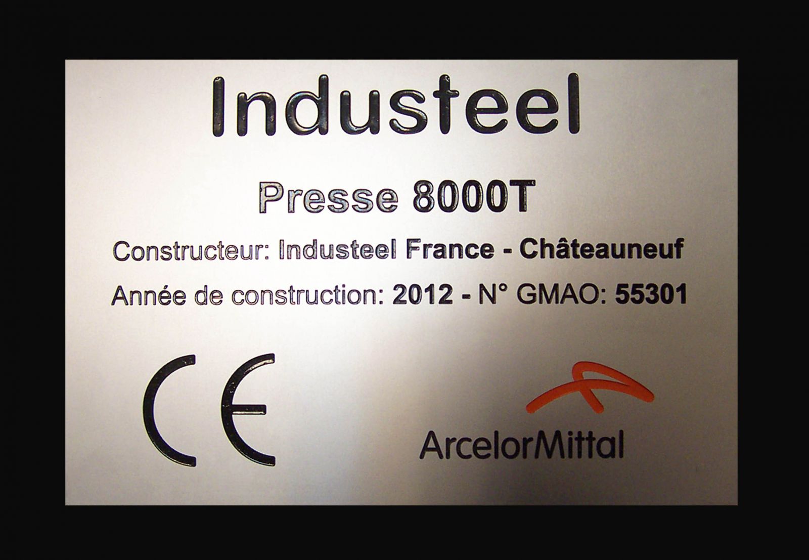 Plaque inox industeel