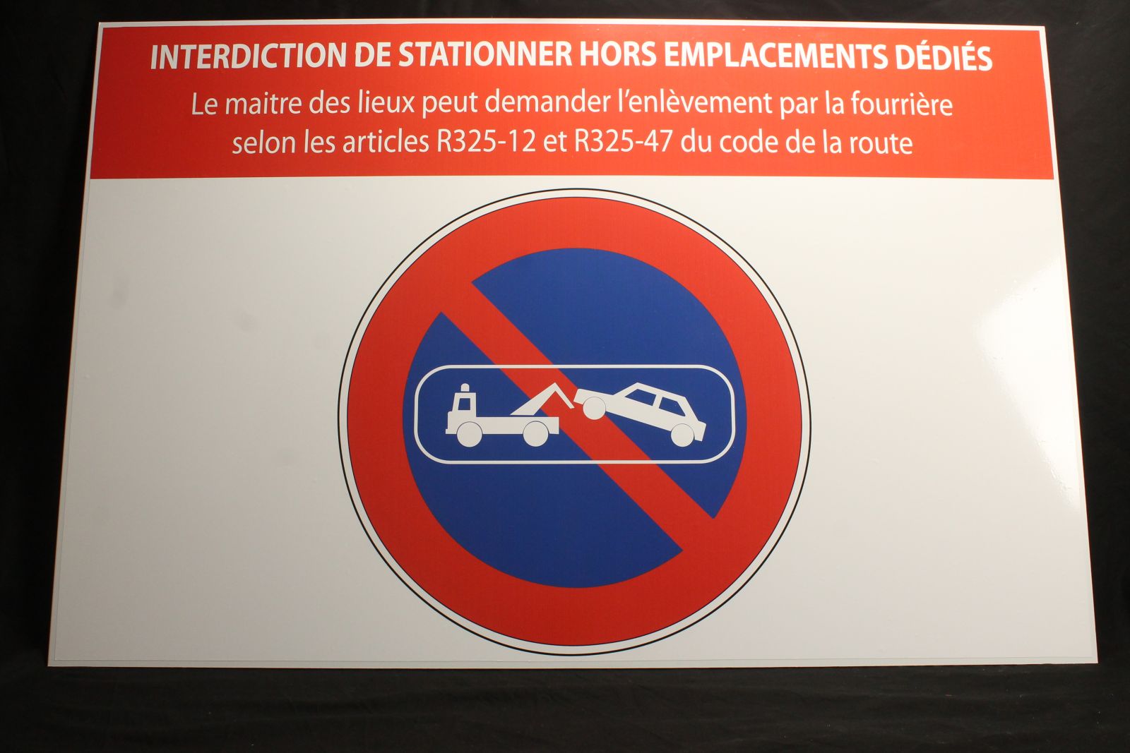 Plaque alucobon et impression numérique interdiction de stationner