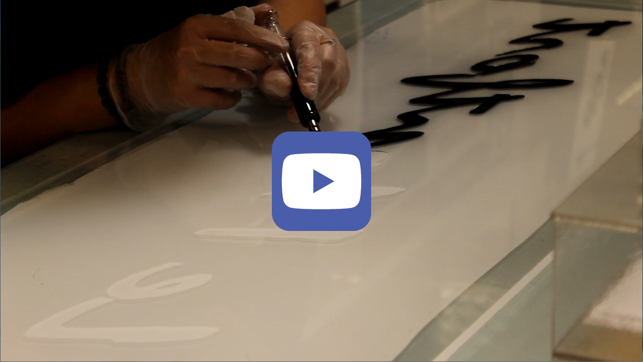peinture de la plaque plexi pour le processus