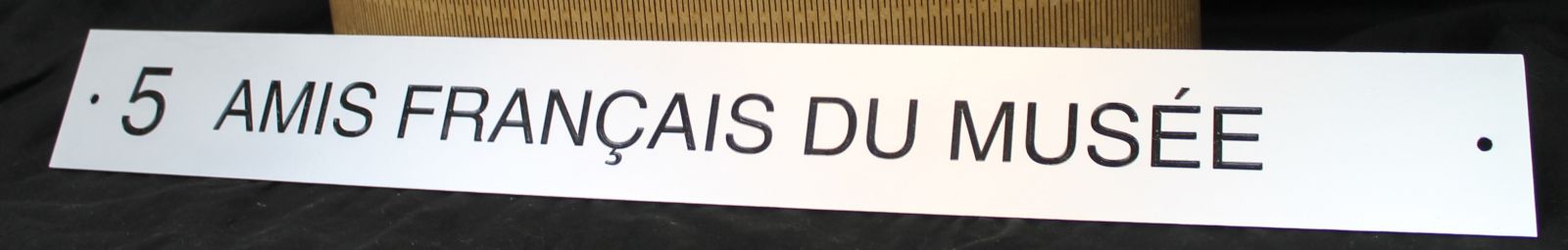 Plaque aluminium anodisé nominative d'enseigne d'immeuble