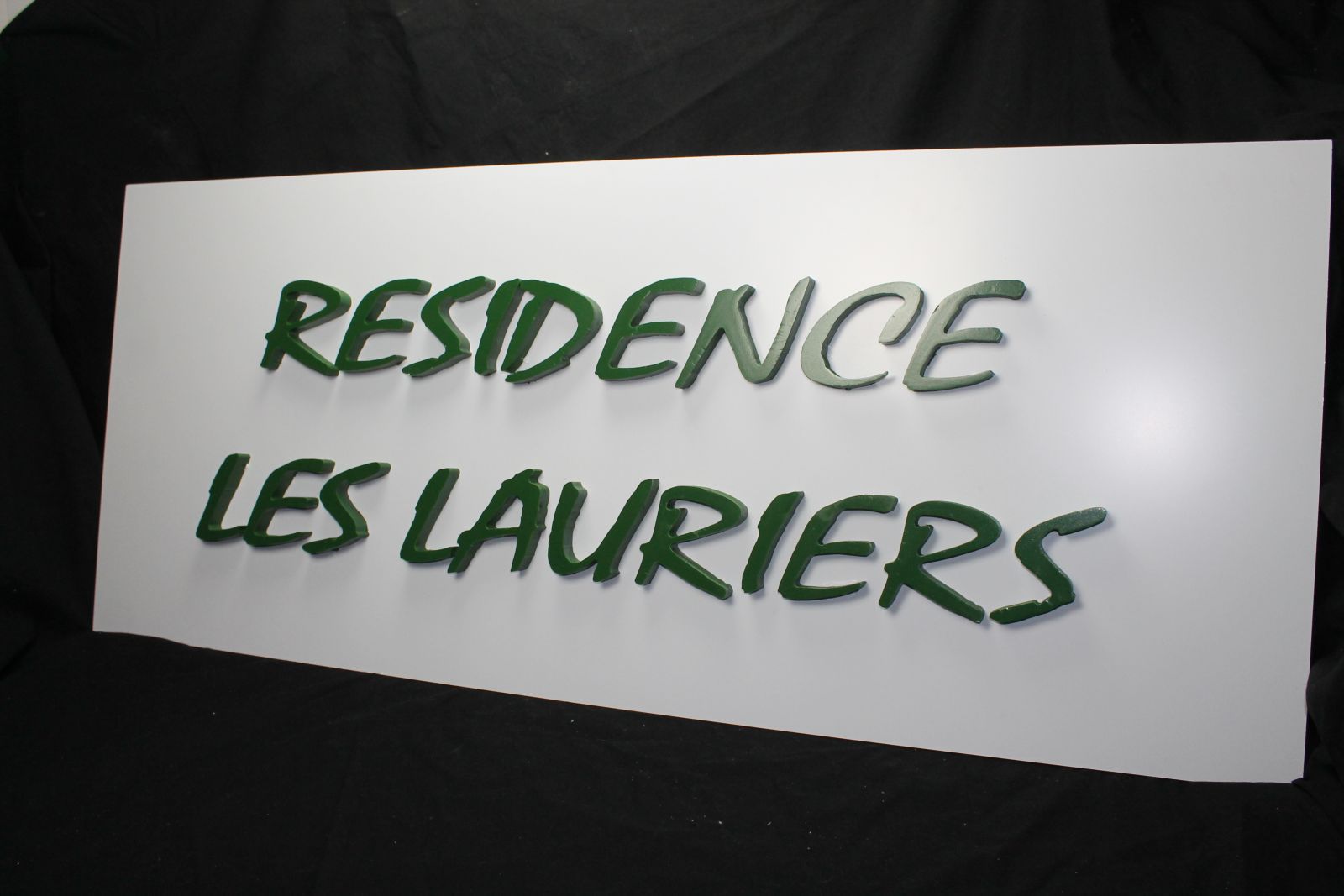 signalétique de copropriété pour les lauriers en alucobon photo intérieur